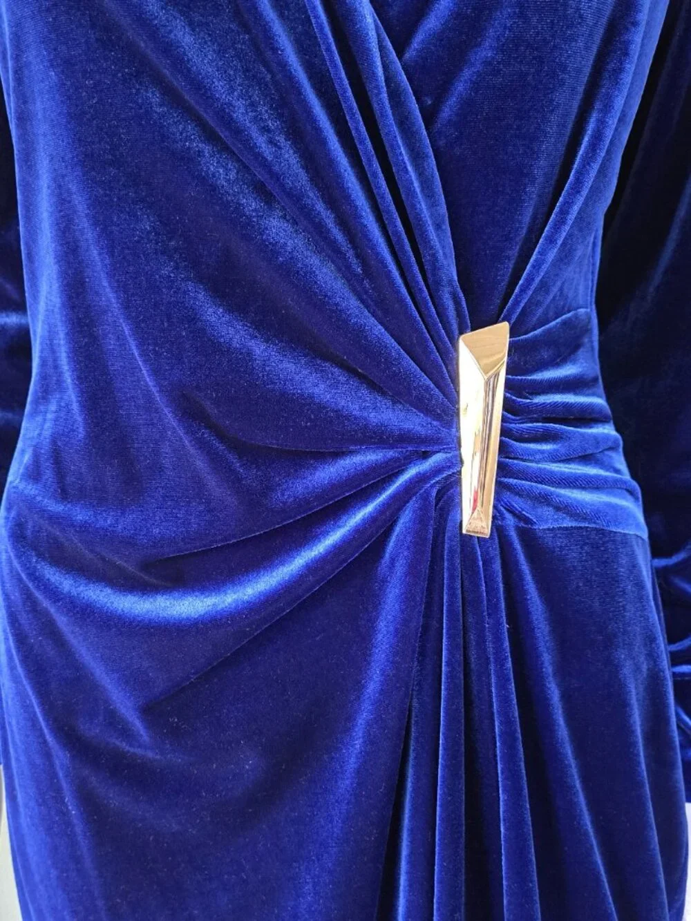 CALVIN KLEIN Blue Velvet Sheath Dress 6